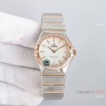 TW Factory Copy Omega Constellation 28 Quartz Watches MOP Dial Diamond-set Bezel